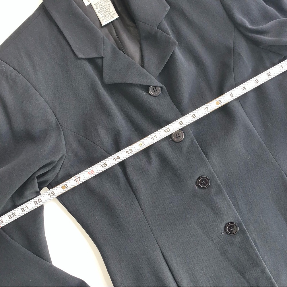 Jacqueline Ferrar Black Long Line Blazer Jacket Size 10 Office Career - Picture 10 of 11